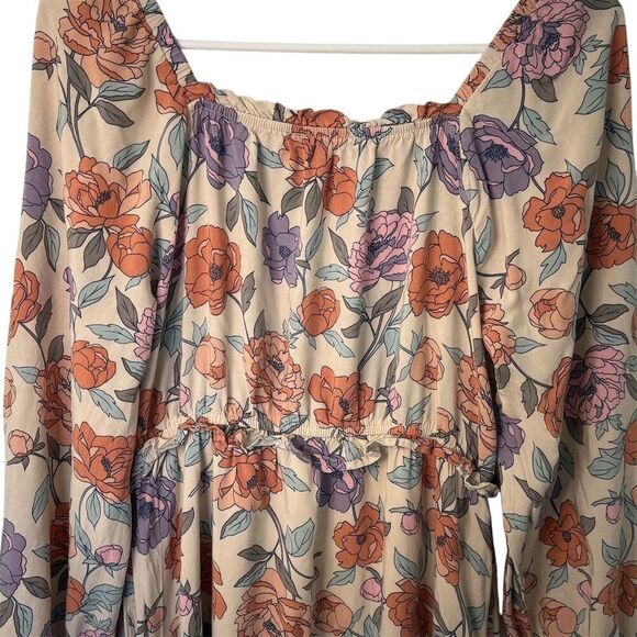 Hayden Women's Floral Midi Dress Long Sleeve Multicolor Size S - Picture 6 of 8